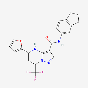 N-(2,3-dihydro-1H-inden-5-yl)-5-(2-furyl)-7-(trifluoromethyl)-4,5,6,7-tetrahydropyrazolo[1,5-a]pyrimidine-3-carboxamide