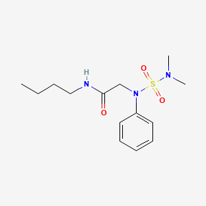 molecular formula C14H23N3O3S B4231949 N~1~-butyl-N~2~-[(dimethylamino)sulfonyl]-N~2~-phenylglycinamide 