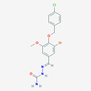 (2E)-2-{3-bromo-4-[(4-chlorobenzyl)oxy]-5-methoxybenzylidene}hydrazinecarboxamide