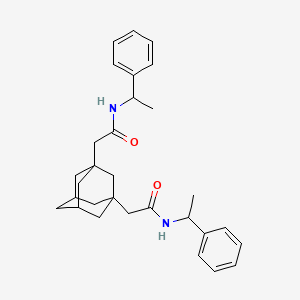 molecular formula C30H38N2O2 B4232006 2,2'-tricyclo[3.3.1.1~3,7~]decane-1,3-diylbis[N-(1-phenylethyl)acetamide] 