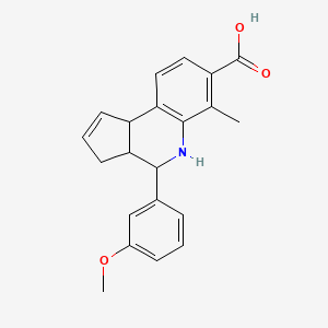 molecular formula C21H21NO3 B4232036 4-(3-methoxyphenyl)-6-methyl-3a,4,5,9b-tetrahydro-3H-cyclopenta[c]quinoline-7-carboxylic acid 
