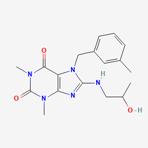 8-[(2-hydroxypropyl)amino]-1,3-dimethyl-7-(3-methylbenzyl)-3,7-dihydro-1H-purine-2,6-dione