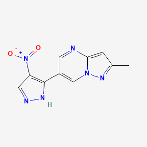 molecular formula C10H8N6O2 B4232073 2-methyl-6-(4-nitro-1H-pyrazol-5-yl)pyrazolo[1,5-a]pyrimidine 