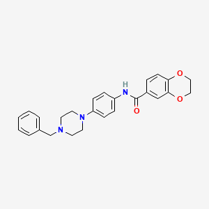 N-[4-(4-benzyl-1-piperazinyl)phenyl]-2,3-dihydro-1,4-benzodioxine-6-carboxamide