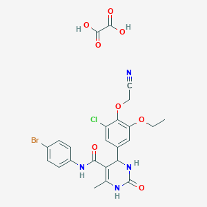 N-(4-bromophenyl)-4-[3-chloro-4-(cyanomethoxy)-5-ethoxyphenyl]-6-methyl-2-oxo-1,2,3,4-tetrahydro-5-pyrimidinecarboxamide oxalate