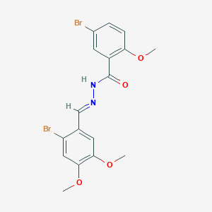 5-bromo-N'-(2-bromo-4,5-dimethoxybenzylidene)-2-methoxybenzohydrazide