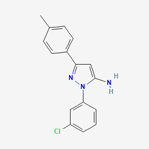 1-(3-chlorophenyl)-3-(4-methylphenyl)-1H-pyrazol-5-amine