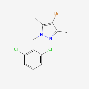 molecular formula C12H11BrCl2N2 B4232143 4-bromo-1-(2,6-dichlorobenzyl)-3,5-dimethyl-1H-pyrazole 