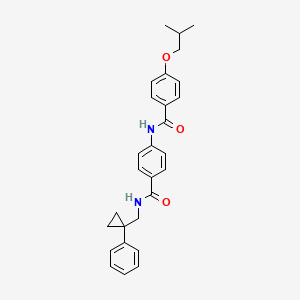 4-isobutoxy-N-[4-({[(1-phenylcyclopropyl)methyl]amino}carbonyl)phenyl]benzamide