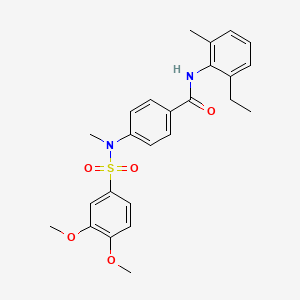 4-[[(3,4-dimethoxyphenyl)sulfonyl](methyl)amino]-N-(2-ethyl-6-methylphenyl)benzamide