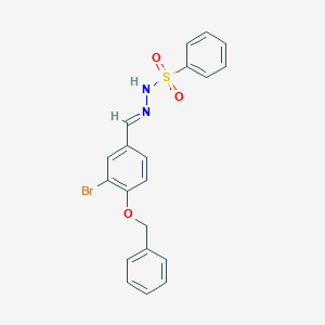 molecular formula C20H17BrN2O3S B423216 N'-[4-(benzyloxy)-3-bromobenzylidene]benzenesulfonohydrazide 