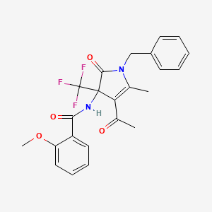 N-[4-acetyl-1-benzyl-5-methyl-2-oxo-3-(trifluoromethyl)-2,3-dihydro-1H-pyrrol-3-yl]-2-methoxybenzamide