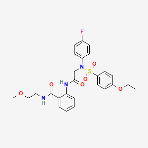 2-{[N-[(4-ethoxyphenyl)sulfonyl]-N-(4-fluorophenyl)glycyl]amino}-N-(2-methoxyethyl)benzamide