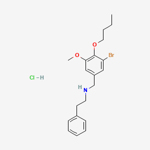 molecular formula C20H27BrClNO2 B4232217 N-(3-bromo-4-butoxy-5-methoxybenzyl)-2-phenylethanamine hydrochloride 