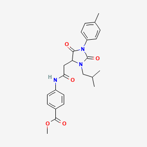 methyl 4-({[3-isobutyl-1-(4-methylphenyl)-2,5-dioxo-4-imidazolidinyl]acetyl}amino)benzoate