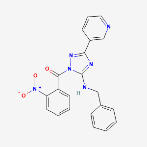 N-benzyl-1-(2-nitrobenzoyl)-3-(3-pyridinyl)-1H-1,2,4-triazol-5-amine