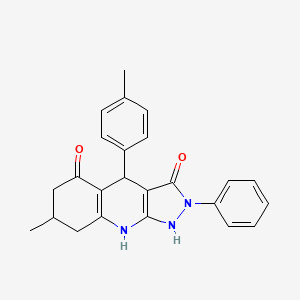 3-hydroxy-7-methyl-4-(4-methylphenyl)-2-phenyl-2,4,6,7,8,9-hexahydro-5H-pyrazolo[3,4-b]quinolin-5-one