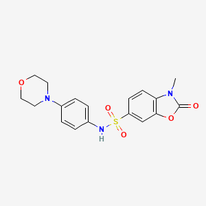 3-methyl-N-[4-(4-morpholinyl)phenyl]-2-oxo-2,3-dihydro-1,3-benzoxazole-6-sulfonamide