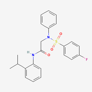 N~2~-[(4-fluorophenyl)sulfonyl]-N~1~-(2-isopropylphenyl)-N~2~-phenylglycinamide