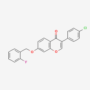 molecular formula C22H14ClFO3 B4232300 3-(4-chlorophenyl)-7-[(2-fluorobenzyl)oxy]-4H-chromen-4-one 