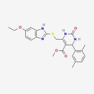 methyl 4-(2,5-dimethylphenyl)-6-{[(5-ethoxy-1H-benzimidazol-2-yl)thio]methyl}-2-oxo-1,2,3,4-tetrahydro-5-pyrimidinecarboxylate