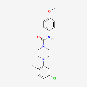 molecular formula C19H22ClN3O2 B4232330 4-(5-chloro-2-methylphenyl)-N-(4-methoxyphenyl)-1-piperazinecarboxamide 