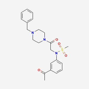 N-(3-acetylphenyl)-N-[2-(4-benzyl-1-piperazinyl)-2-oxoethyl]methanesulfonamide