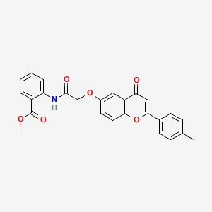 molecular formula C26H21NO6 B4232369 methyl 2-[({[2-(4-methylphenyl)-4-oxo-4H-chromen-6-yl]oxy}acetyl)amino]benzoate 