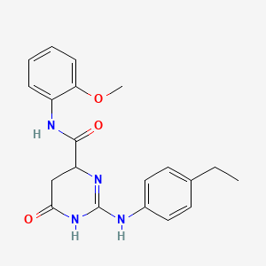 molecular formula C20H22N4O3 B4232376 2-[(4-ethylphenyl)amino]-N-(2-methoxyphenyl)-6-oxo-3,4,5,6-tetrahydro-4-pyrimidinecarboxamide 