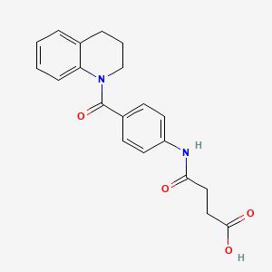 molecular formula C20H20N2O4 B4232455 4-{[4-(3,4-dihydro-1(2H)-quinolinylcarbonyl)phenyl]amino}-4-oxobutanoic acid 