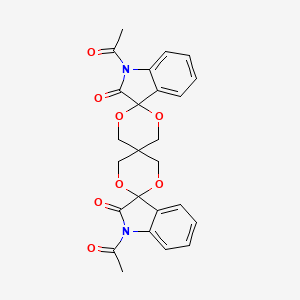 1,1'''-diacetyltrispiro[indole-3,2'-[1,3]dioxane-5',5''-[1,3]dioxane-2'',3'''-indole]-2,2'''(1H,1'''H)-dione