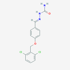 molecular formula C15H13Cl2N3O2 B423249 (2E)-2-{4-[(2,6-dichlorobenzyl)oxy]benzylidene}hydrazinecarboxamide 