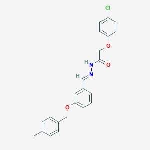 molecular formula C23H21ClN2O3 B423250 2-(4-chlorophenoxy)-N'-{3-[(4-methylbenzyl)oxy]benzylidene}acetohydrazide 