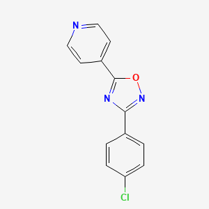 molecular formula C13H8ClN3O B4232510 4-[3-(4-chlorophenyl)-1,2,4-oxadiazol-5-yl]pyridine 