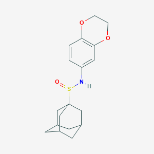 molecular formula C18H23NO3S B4232513 N-(2,3-dihydro-1,4-benzodioxin-6-yl)-1-adamantanesulfinamide 