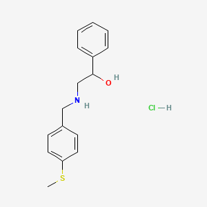molecular formula C16H20ClNOS B4232563 2-{[4-(methylthio)benzyl]amino}-1-phenylethanol hydrochloride 