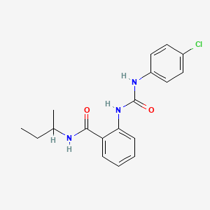 molecular formula C18H20ClN3O2 B4232595 N-(sec-butyl)-2-({[(4-chlorophenyl)amino]carbonyl}amino)benzamide 