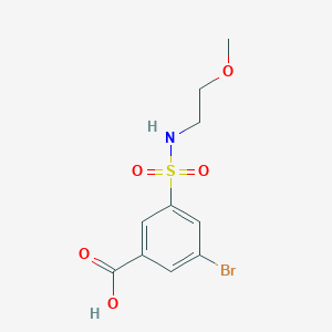 molecular formula C10H12BrNO5S B4232599 3-bromo-5-{[(2-methoxyethyl)amino]sulfonyl}benzoic acid 