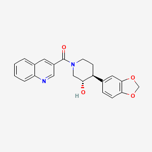 molecular formula C22H20N2O4 B4232604 (3S*,4S*)-4-(1,3-benzodioxol-5-yl)-1-(quinolin-3-ylcarbonyl)piperidin-3-ol 