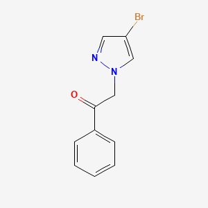 molecular formula C11H9BrN2O B4232663 2-(4-bromo-1H-pyrazol-1-yl)-1-phenylethanone 