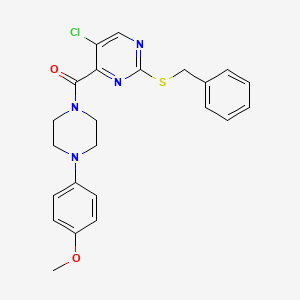 molecular formula C23H23ClN4O2S B4232664 2-(benzylthio)-5-chloro-4-{[4-(4-methoxyphenyl)-1-piperazinyl]carbonyl}pyrimidine 