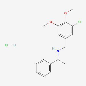 molecular formula C17H21Cl2NO2 B4232674 N-(3-chloro-4,5-dimethoxybenzyl)-1-phenylethanamine hydrochloride 