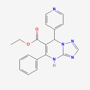 molecular formula C19H17N5O2 B4232688 ethyl 5-phenyl-7-(4-pyridinyl)-4,7-dihydro[1,2,4]triazolo[1,5-a]pyrimidine-6-carboxylate 