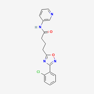 molecular formula C17H15ClN4O2 B4232699 4-[3-(2-chlorophenyl)-1,2,4-oxadiazol-5-yl]-N-3-pyridinylbutanamide 