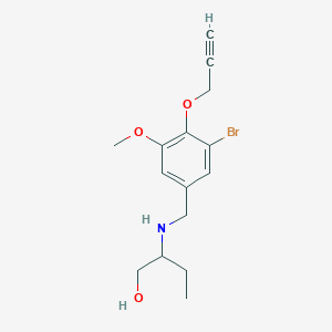 molecular formula C15H20BrNO3 B4232722 2-{[3-bromo-5-methoxy-4-(2-propyn-1-yloxy)benzyl]amino}-1-butanol 