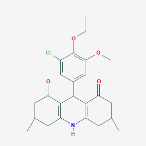 9-(3-chloro-4-ethoxy-5-methoxyphenyl)-3,3,6,6-tetramethyl-3,4,6,7,9,10-hexahydro-1,8(2H,5H)-acridinedione