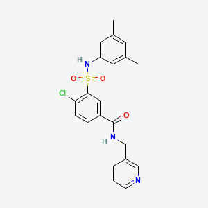 molecular formula C21H20ClN3O3S B4232810 4-chloro-3-{[(3,5-dimethylphenyl)amino]sulfonyl}-N-(3-pyridinylmethyl)benzamide 