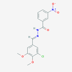molecular formula C16H14ClN3O5 B423283 N'-(3-chloro-4,5-dimethoxybenzylidene)-3-nitrobenzohydrazide 