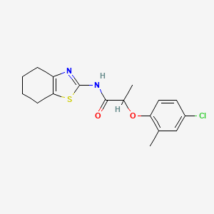 molecular formula C17H19ClN2O2S B4232831 2-(4-chloro-2-methylphenoxy)-N-(4,5,6,7-tetrahydro-1,3-benzothiazol-2-yl)propanamide 