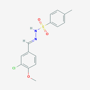 molecular formula C15H15ClN2O3S B423284 N'-(3-chloro-4-methoxybenzylidene)-4-methylbenzenesulfonohydrazide 